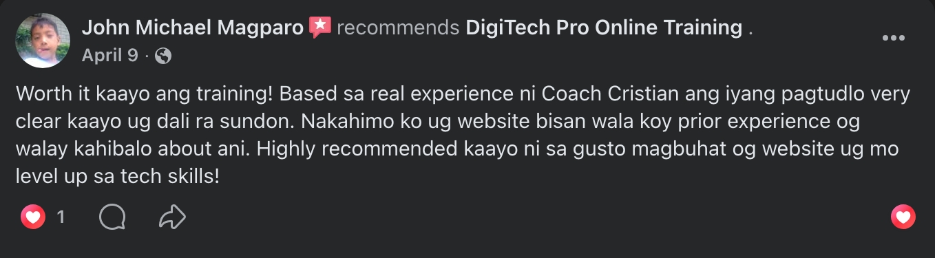 Student Testimonial 1
